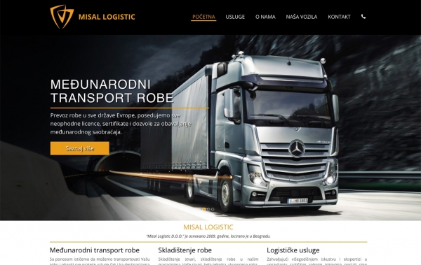 izrada sajta, cena izrade sajtaMisal logistic