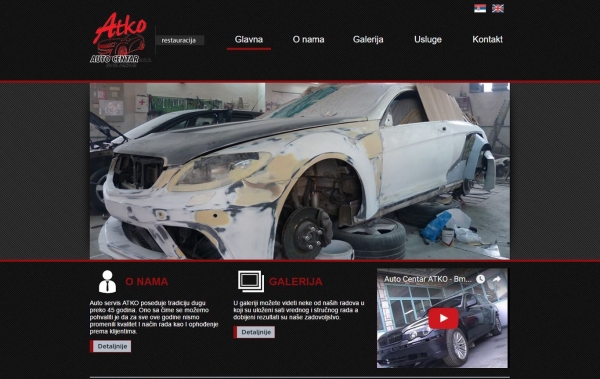 izrada sajta, cena izrade sajtaAutoservis Atko