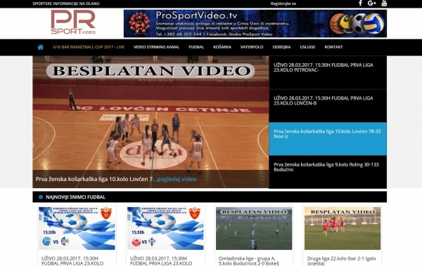 izrada sajta, cena izrade sajtaProSport video