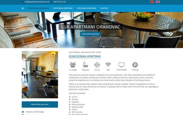 izrada sajta, cena izrade sajtaAparthotel Orahovac
