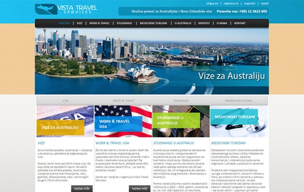 izrada sajta, cena izrade sajtaVista Travel